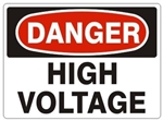 DANGER HIGH VOLTAGE Sign - Choose 7 X 10 - 10 X 14, Self Adhesive Vinyl, Plastic or Aluminum.
