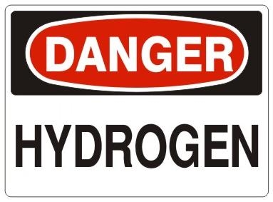 DANGER HYDROGEN Sign - Choose 7 X 10 - 10 X 14, Self Adhesive Vinyl, Plastic or Aluminum.