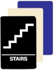 ADA Compliant, Stairs Sign 6" X 9"