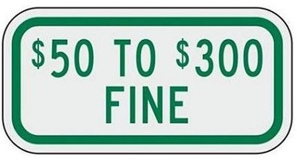 MISSOURI STATE SPECIFIED HANDICAPPED PARKING Sign - 12 X 6 - Type I Reflective on .80 Aluminum, Top and Bottom mounting holes
