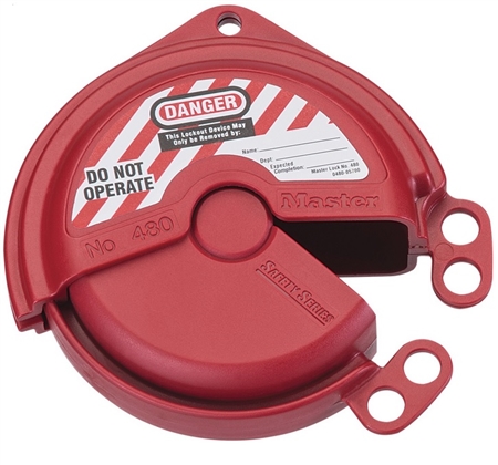 Master Lock 480 Rotating Gate Valve Lockouts - Fits 1 to 3 inch handles