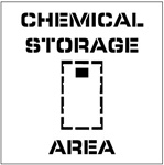 CHEMICAL STORAGE AREA - Floor Marking Stencil - 24 x 24