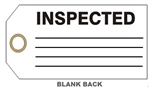 INSPECTED PRODUCTION STATUS Tag - 6" X 3" Available in Card Stock or Rigid Vinyl