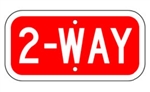 Supplemental 2-Way Intersection Signs allow you to alert drivers from two directions - Choose from Engineer Grade or High Intensity Reflective