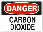 DANGER CARBON DIOXIDE Sign - Choose 7 X 10 - 10 X 14, Self Adhesive Vinyl, Plastic or Aluminum.
