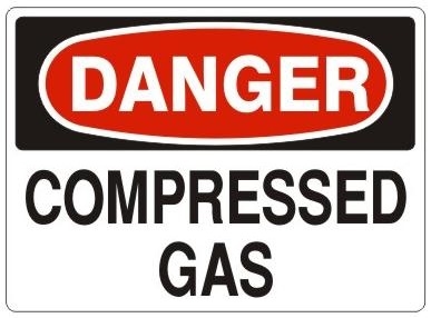 Danger Sign High Pressure Gas Line 10" x 14" OSHA Safety Sign 