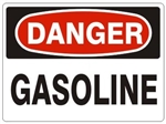 DANGER GASOLINE Sign - Choose 7 X 10 - 10 X 14, Self Adhesive Vinyl, Plastic or Aluminum.