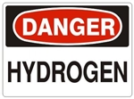 DANGER HYDROGEN Sign - Choose 7 X 10 - 10 X 14, Self Adhesive Vinyl, Plastic or Aluminum.