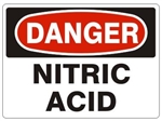 DANGER NITRIC ACID Sign - Choose 7 X 10 - 10 X 14, Self Adhesive Vinyl, Plastic or Aluminum.