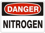 DANGER NITROGEN Sign - Choose 7 X 10 - 10 X 14, Self Adhesive Vinyl, Plastic or Aluminum.