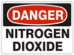 DANGER NITROGEN DIOXIDE Sign - Choose 7 X 10 - 10 X 14, Self Adhesive Vinyl, Plastic or Aluminum.