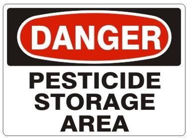 OSHA Safety SIGN 10" x 14" DANGER Pesticide Storage Area 