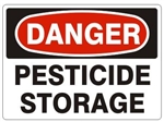 DANGER PESTICIDE STORAGE Sign, Choose 7 X 10 - 10 X 14, Self Adhesive Vinyl, Plastic or Aluminum.