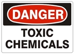DANGER TOXIC CHEMICALS Sign - Choose 7 X 10 - 10 X 14, Self Adhesive Vinyl, Plastic or Aluminum.