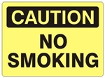 CAUTION NO SMOKING Sign - Choose 7 X 10 - 10 X 14, Self Adhesive Vinyl, Plastic or Aluminum.