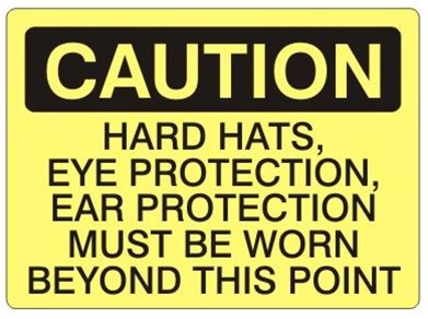 Eye Ear Head Protection Must Be Wornhealth and safety205 x 290mm 