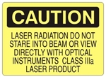 Caution Laser Radiation Do Not Stare Into Beam or View Directly With Optical Instruments Class IIIa Laser Product Sign - Choose 7 X 10 - 10 X 14, Self Adhesive Vinyl, Plastic or Aluminum.