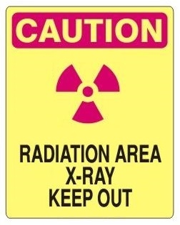 CAUTION RADIATION AREA X-RAY KEEP OUT Sign - Choose 7 X 10 - 10 X 14, Self Adhesive Vinyl, Plastic or Aluminum.