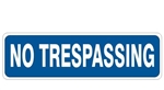 NO TRESPASSING Sign, 4 X 20 Choose Pressure Sensitive Vinyl, Plastic or Aluminum