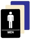 ADA MEN Restroom Sign 6 X 9 Available in Blue, Black and Taupe
