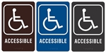 HANDICAPPED WHEELCHAIR ACCESSIBLE Sign - 9" X 6"