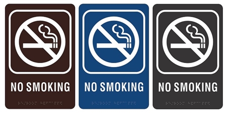 ADA Compliant NO SMOKING Sign - 9" X 6"