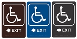 ADA Compliant, Handicap Accessible EXIT Arrow Left Sign - 9" X 6"