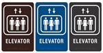 ADA Braille ELEVATOR Sign with Symbol  9" X 6"