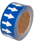Directional Flow Arrow Tape, White on Blue