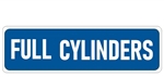 FULL CYLINDERS, Gas Cylinder Sign, 4 x 20 Self Adhesive Vinyl, Plastic or .040 Aluminum