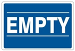 EMPTY, Gas Cylinder Status Sign, 7” X 10” Pressure Sensitive Vinyl
