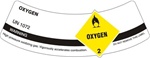 OXYGEN CYLINDER LABEL, Labels are 2 x 5.5 Sold 5 per package