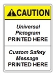 Custom Safety Signs - Choose from 3 Sizes 7 X 10, 10 X 14 or 14 X 20 and 4 Constructions Pressure Sensitive Vinyl. Plastic, Aluminum or Fiberglass - It's easy to make your own custom safety signs using our compliant templates