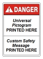 Custom Worded ANSI Danger Signs - Choose from 3 Sizes 7 X 10, 10 X 14 or 14 X 20 and 4 Constructions Pressure Sensitive Vinyl. Plastic, Aluminum or Fiberglass - It's easy to make your own custom safety signs using our compliant templates