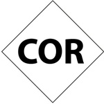 Pre-printed COR Label - Clear pressure sensitive vinyl Available in 1, 2, 3, 4, and 6 inch - 5 Identical Symbols per Pack.