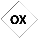 Pre-printed Symbol OX - Clear pressure sensitive vinyl Available in 1, 2, 3, 4, and 6 inch - 5 Identical Symbols per Pack.