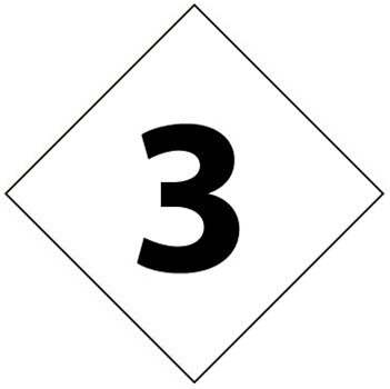 Pre-printed hazard rating number 3 - Clear pressure sensitive vinyl Available in 1, 2, 3, 4, and 6 inch - 5 Identical Characters per Pack.
