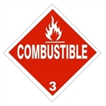 DOT PLACARD - COMBUSTIBLE - CLASS 3, Choose from 4 Constructions