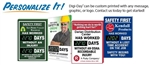 Custom Photo Auto Count, Digital Safety Score Board, 20 X 28, Rigid Plastic
