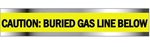 CAUTION BURIED GAS LINE BELOW - Detectable Underground Tape Available in 2, 3 and 6 inch X 1000 foot rolls