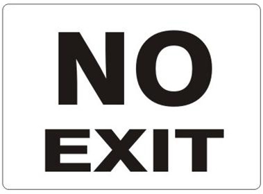 Exit Sign with Left Arrow 10" x 14" OSHA Safety Sign