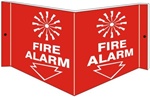 FIRE ALARM 3-Way Wall Mount Sign