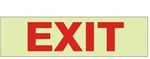 EXIT Glow-in-the-Dark Sign 2.25" X 9" Pressure Sensitive Decal
