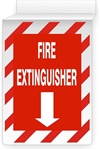 FIRE EXTINGUISHER 13" X 10" Double-Sided Drop Ceiling Sign