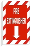 FIRE EXTINGUISHER (2-Way) Wall Mount Flange Sign, Available 7 x 10 and 10 X 14 Plastic or Aluminum