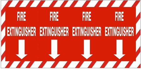 FIRE EXTINGUISHER COLUMN Sign 12 x 24