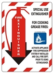 Class Marker Special Use FIRE EXTINGUISHER Sign - Choose 7 X 10 - 10 X 14, Self Adhesive Vinyl, Plastic or Aluminum.