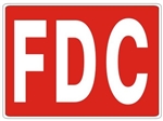 FIRE DEPARTMENT CONNECTION Sign - Choose 7 X 10 - 10 X 14, Self Adhesive Vinyl, Plastic or Aluminum.