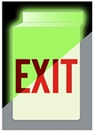 Glow in the Dark Drop Ceiling EXIT Sign 13 X 10 Double-Sided