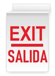 Bilingual, Drop Ceiling EXIT Sign 13 X 10 Double Sided